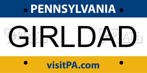 GIRLDAD Pennsylvania License Plate
