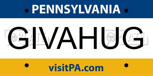 GIVAHUG Pennsylvania License Plate