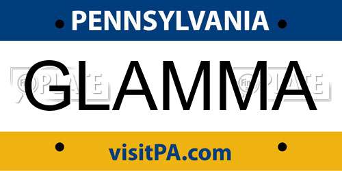 GLAMMA Pennsylvania License Plate