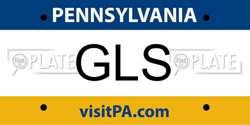 GLS Pennsylvania License Plate