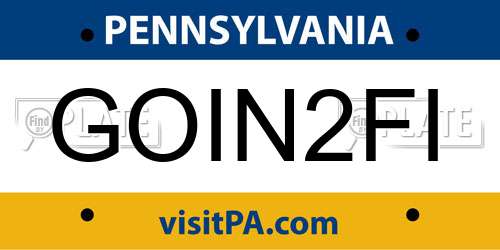 GOIN2FI Pennsylvania License Plate