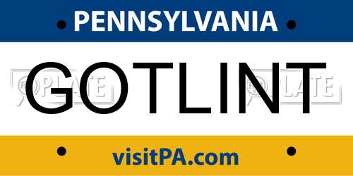GOTLINT Pennsylvania License Plate