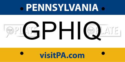 GPHIQ Pennsylvania License Plate