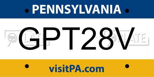GPT28V Pennsylvania License Plate