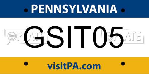 GSIT05 Pennsylvania License Plate