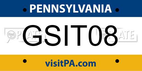 GSIT08 Pennsylvania License Plate