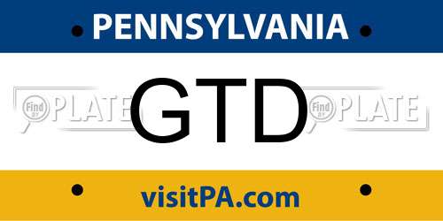 GTD Pennsylvania License Plate