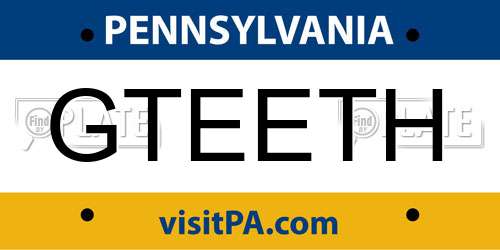 GTEETH Pennsylvania License Plate