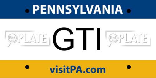 GTI Pennsylvania License Plate