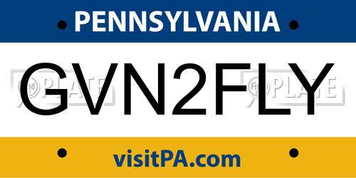 GVN2FLY Pennsylvania License Plate