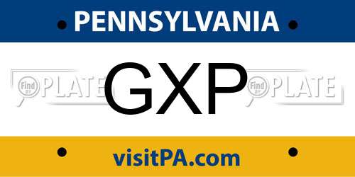 GXP Pennsylvania License Plate