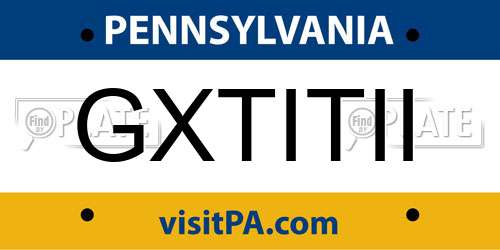 GXTITII Pennsylvania License Plate