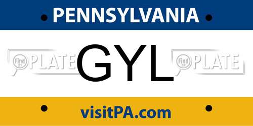 GYL Pennsylvania License Plate