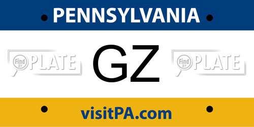 GZ Pennsylvania License Plate