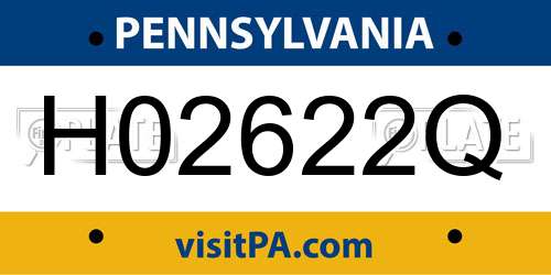 H02622Q Pennsylvania License Plate