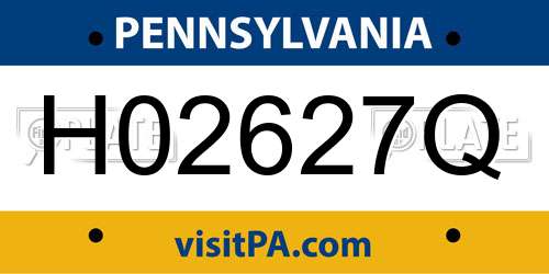 H02627Q Pennsylvania License Plate