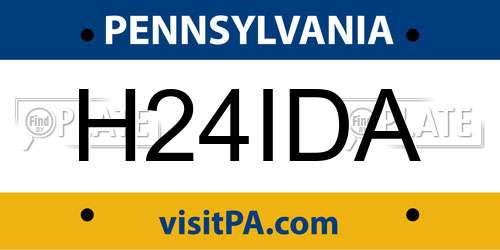 H24IDA Pennsylvania License Plate