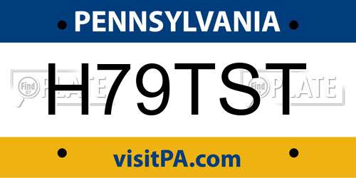 H79TST Pennsylvania License Plate