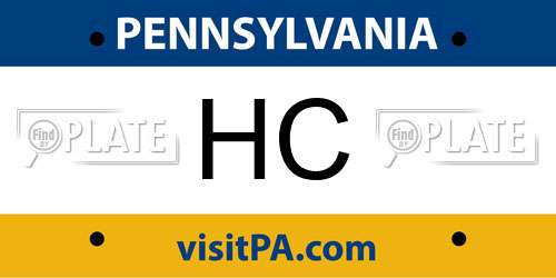 HC Pennsylvania License Plate