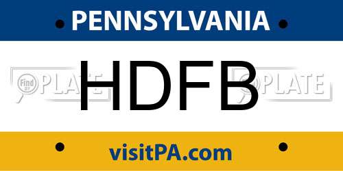 HDFB Pennsylvania License Plate