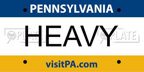 HEAVY Pennsylvania License Plate