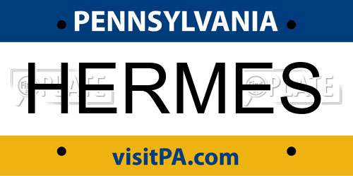 HERMES Pennsylvania License Plate