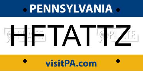 HFTATTZ Pennsylvania License Plate