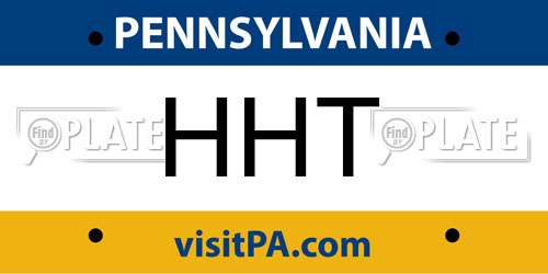 HHT Pennsylvania License Plate