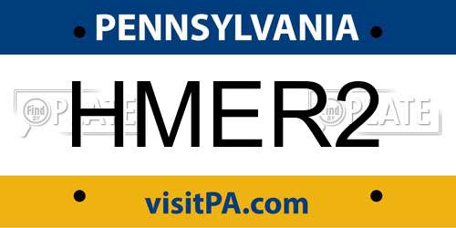 HMER2 Pennsylvania License Plate