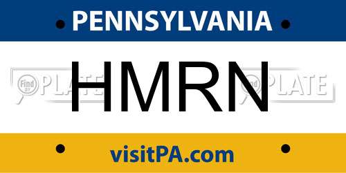 HMRN Pennsylvania License Plate