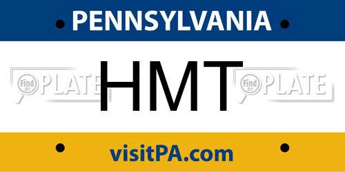 HMT Pennsylvania License Plate