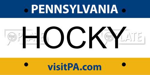 HOCKY Pennsylvania License Plate