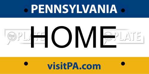 HOME Pennsylvania License Plate