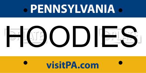 HOODIES Pennsylvania License Plate