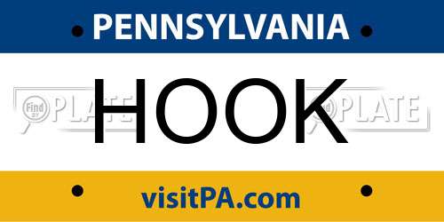 HOOK Pennsylvania License Plate