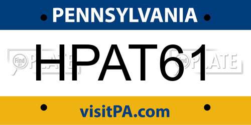 HPAT61 Pennsylvania License Plate