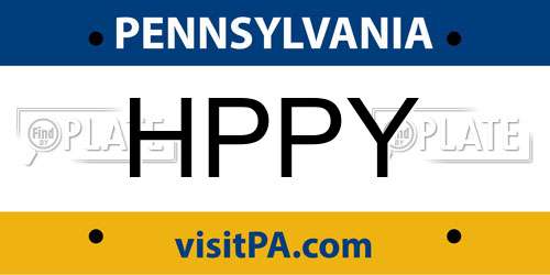 HPPY Pennsylvania License Plate