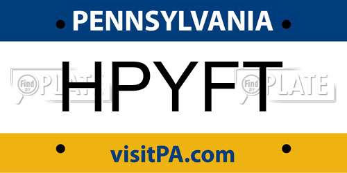 HPYFT Pennsylvania License Plate