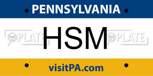HSM Pennsylvania License Plate