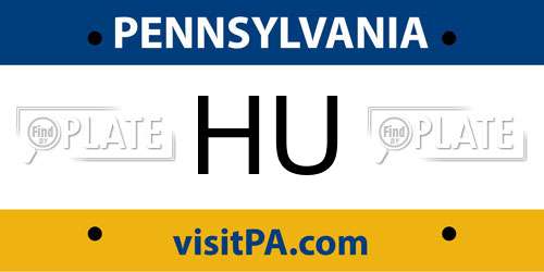 HU Pennsylvania License Plate
