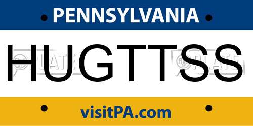HUGTTSS Pennsylvania License Plate