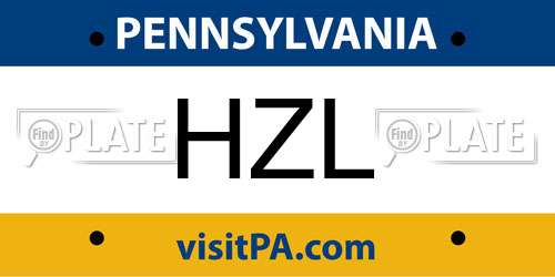 HZL Pennsylvania License Plate