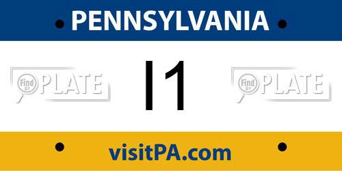 I1 Pennsylvania License Plate