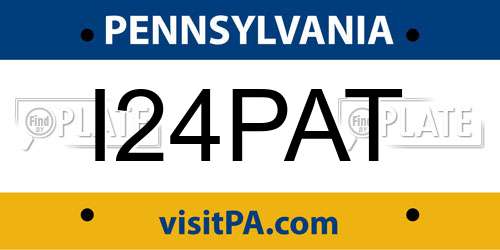 I24PAT Pennsylvania License Plate
