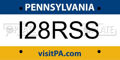 I28RSS Pennsylvania License Plate