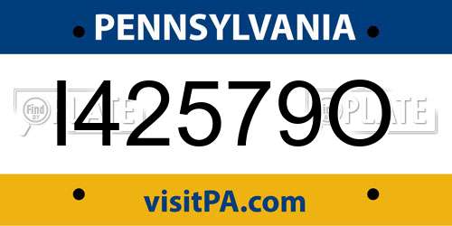 I42579O Pennsylvania License Plate