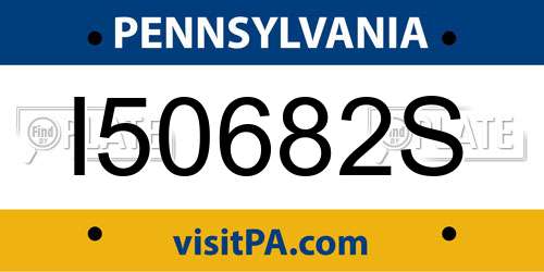 I50682S Pennsylvania License Plate