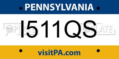I511QS Pennsylvania License Plate