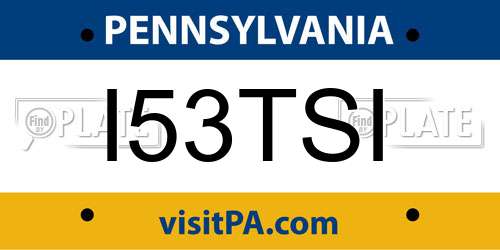 I53TSI Pennsylvania License Plate