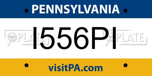 I556PI Pennsylvania License Plate